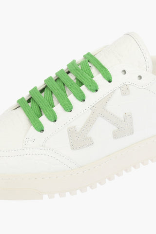 crocodile patterned leather sneakers