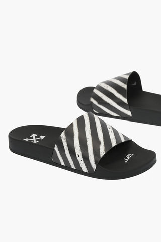 striped spray patterned slides