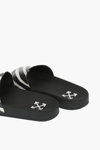 striped spray patterned slides