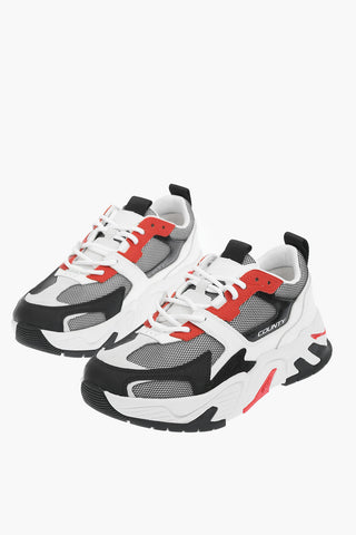 mesh details leather C-RUN 3000 low-top sneakers