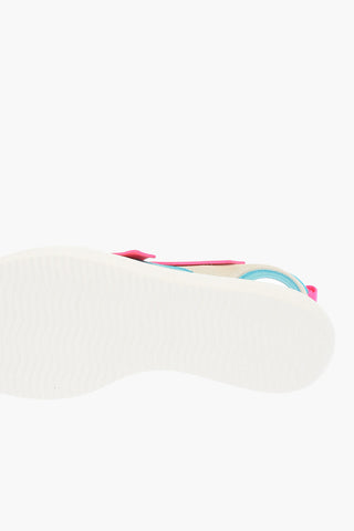 sandali a infradito SURF in suede con freccia fluo