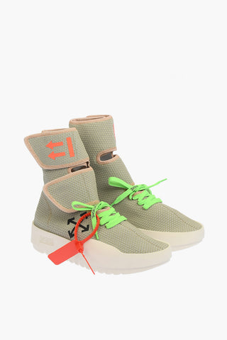 touch strap closure MOTO WRAP high top sneakers with contrasting details