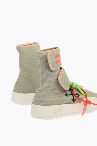 touch strap closure MOTO WRAP high top sneakers with contrasting details