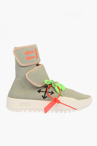 touch strap closure MOTO WRAP high top sneakers with contrasting details