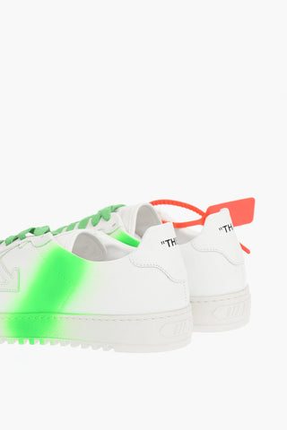 leather 2.0 sneaker with spray detail