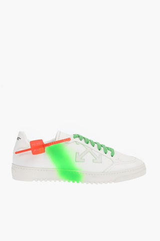 leather 2.0 sneaker with spray detail