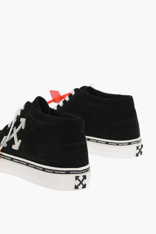 Suede Leather SKATE high top Sneakers with contrasting laces