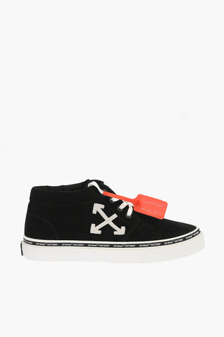 Suede Leather SKATE high top Sneakers with contrasting laces