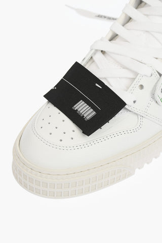 leather and fabric 3.0 OFF COURT high top sneakers with contrasting details