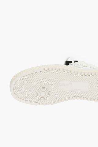 leather and fabric 3.0 OFF COURT high top sneakers with contrasting details
