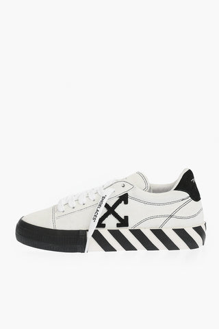 suede two-tone NEW ARROW LOW VULCANIZED sneakers with lettering details
