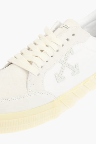 lettering printed and suede details LOW VULCANIZED sneakers