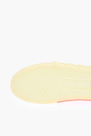 lettering printed and suede details LOW VULCANIZED sneakers