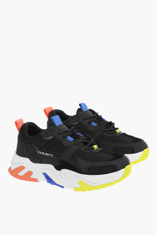 leather and fabric L C-RUN 3000 sneakers