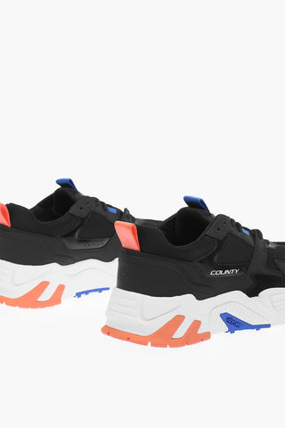 leather and fabric L C-RUN 3000 sneakers