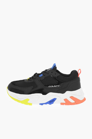 leather and fabric L C-RUN 3000 sneakers