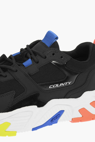 leather and fabric L C-RUN 3000 sneakers