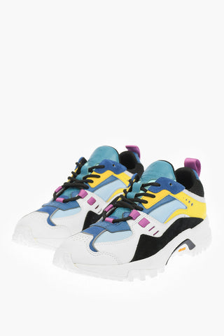 leather and mesh details CROSS RUNNER low-top sneakers