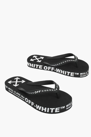 All over logo rubber flip flop