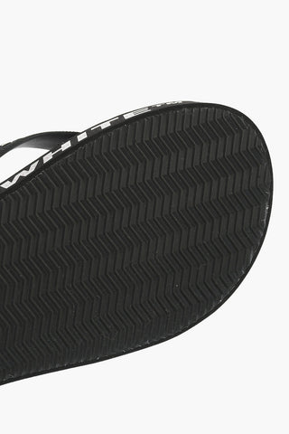 All over logo rubber flip flop