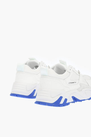 Leather and Fabric L C-RUN 3000 Sneakers