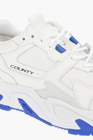 Leather and Fabric L C-RUN 3000 Sneakers