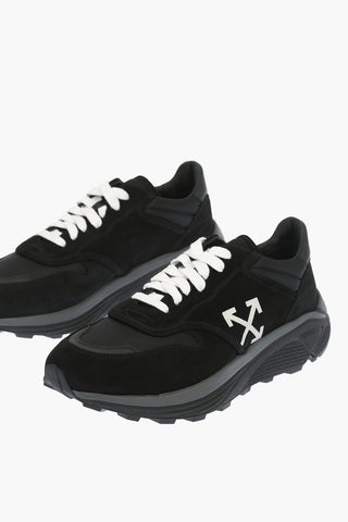 contrasting laces suede JOGGER low-top sneakers