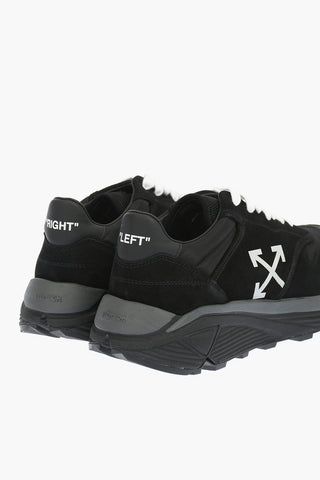 contrasting laces suede JOGGER low-top sneakers