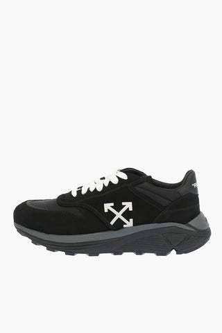 contrasting laces suede JOGGER low-top sneakers
