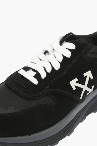 contrasting laces suede JOGGER low-top sneakers