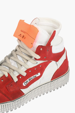 Sneakers alte 3.0 OFF COURT in pelle e tessuto con dettagli a contrasto
