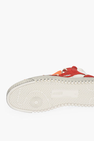 Sneakers alte 3.0 OFF COURT in pelle e tessuto con dettagli a contrasto