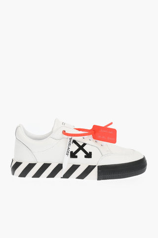 textured Leather LOW VULCANIZED low-top Sneakers with embossed details