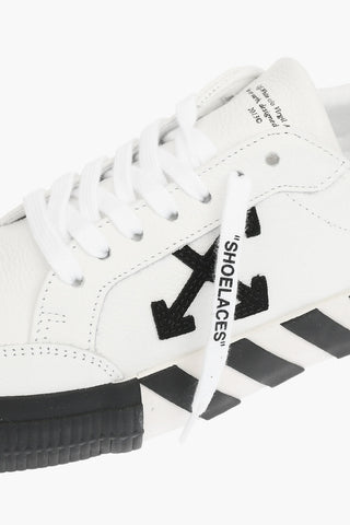 textured Leather LOW VULCANIZED low-top Sneakers with embossed details