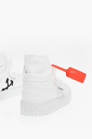 solid color canvas OFF COURT high-top sneakers