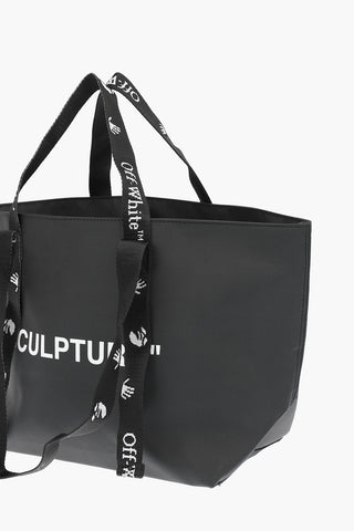 borsa Tote a tinta unita con stampa