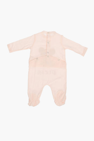 cotton logo embroidered bib beanie and body set