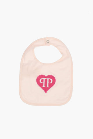 cotton logo embroidered bib beanie and body set