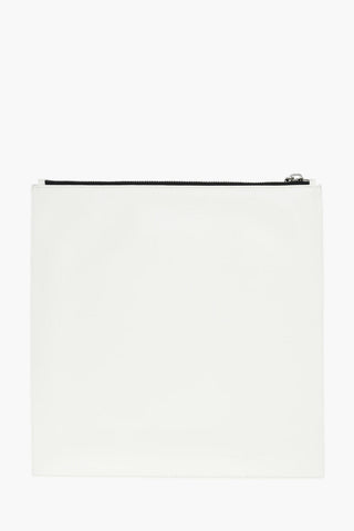 205W39NYC Zipped Leather Pouch with Embossed Logo