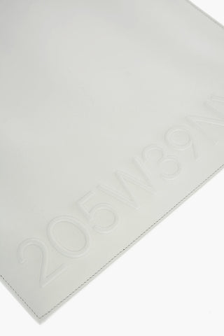 205W39NYC Zipped Leather Pouch with Embossed Logo