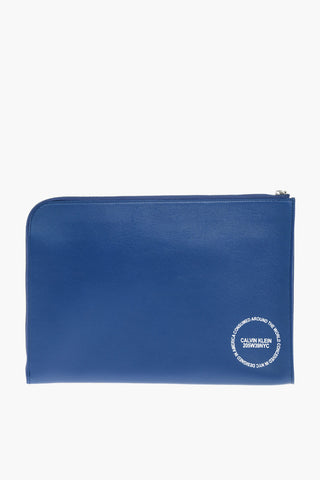 205W39NYC Zipped YALE Leather Pouch