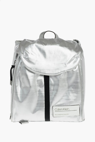Zaino in Tessuto Metallizzato con Coulisse