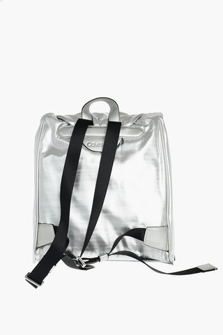 Zaino in Tessuto Metallizzato con Coulisse