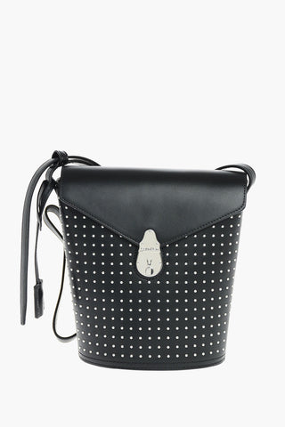 Studded Leather Bucket Bag