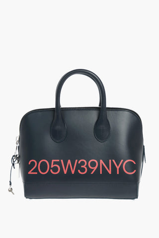 205W39NYC Printed Leather Tote Bag with Lock