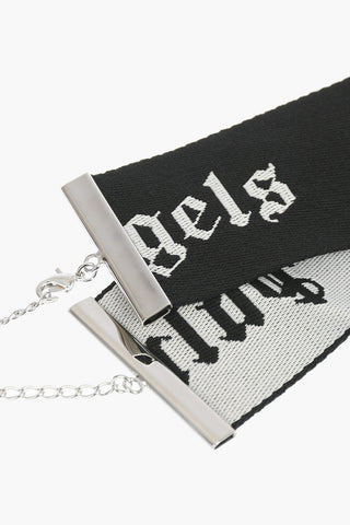 two-tone logoed fabric chocker