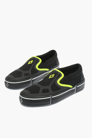 fluo details Canvas CROSS VULCANIZED Slip On Sneakers