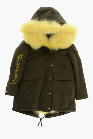 Parka with removable inner and real fur detail