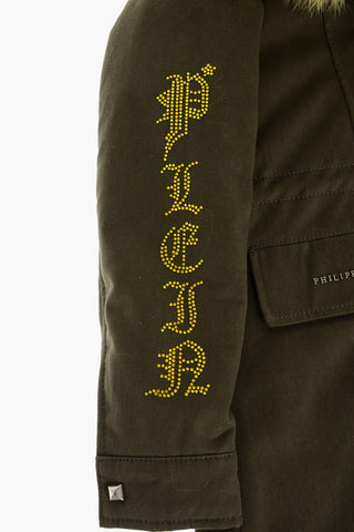 Parka with removable inner and real fur detail