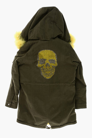 Parka with removable inner and real fur detail